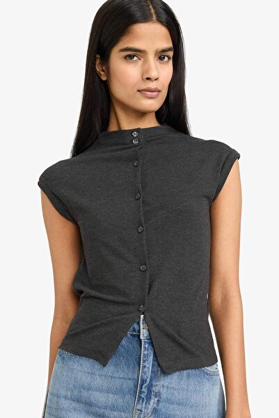 DeFacto Fitted Half Turtleneck Short Sleeve T-Shirt G8087Ax26Sp