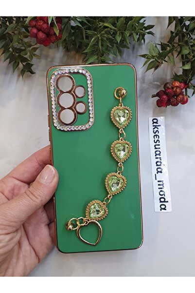 Aksesuarda Moda غطاء حماية متوافق مع سامسونج جالاكسي A53 مصنوع من حجر القلب م...