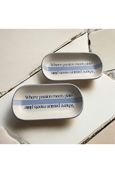 ramkovska Set of 2 Modern Ceramic Kayak Plates