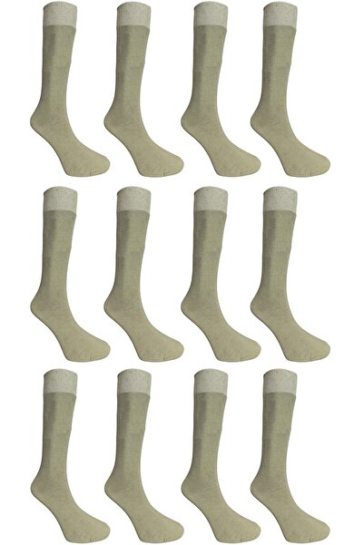 marufshop 12-пакет икономичен пакет дълги панталони от еластичен памук, каки