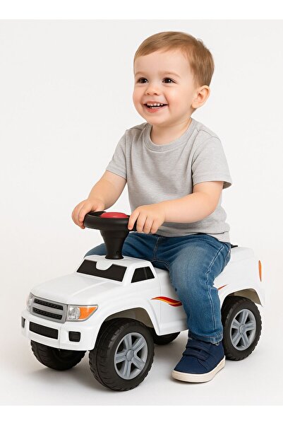 Zaprus Kids Ride-On Car, Compact Push Car with Easy Steering, Music & Lights ...