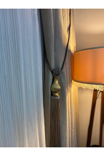 BURYAHOME Vizon Braçol Kornişe Takma 2'li Tavan Yan Bağlama Perde Toplama Aks...