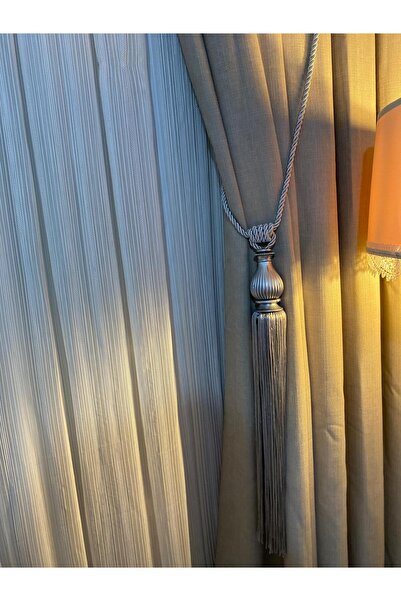 BURYAHOME Vizon Braçol Kornişe Takma 2'li Tavan Yan Bağlama Perde Toplama Aks...