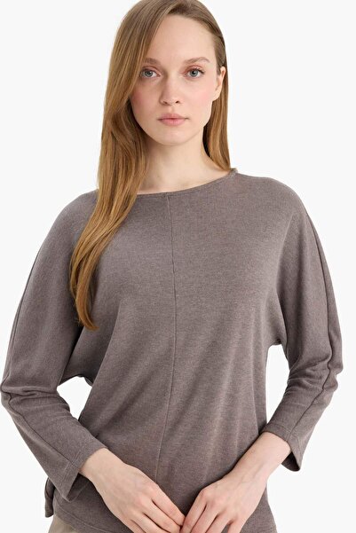 DeFacto Boat Neck Long Sleeve T-Shirt G9183Ax26Sp