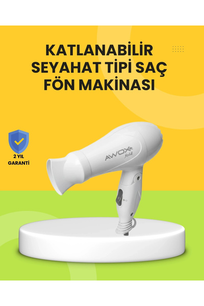 shopwave Foldable Hair Dryer for Home and Suitcase Use