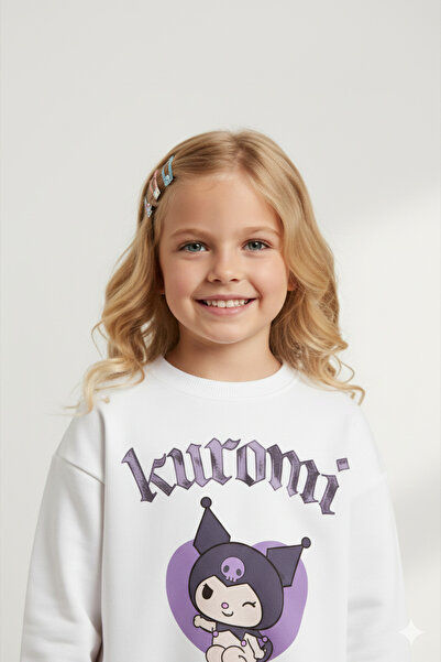 SONGÜLBERİK Girl's Kuromi Printed Sweatshirt