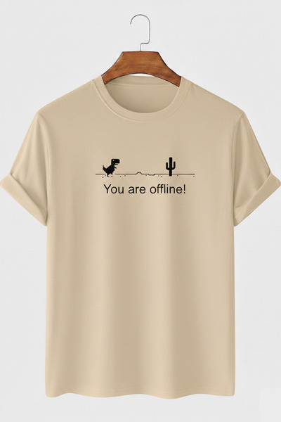 EFFRENATU You Are Offline B Printed Unisex B Printed Combed Cotton T-Shirt