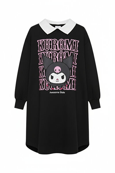 SONGÜLBERİK Girl's Kuromi Sanrio Doll Collar Dress