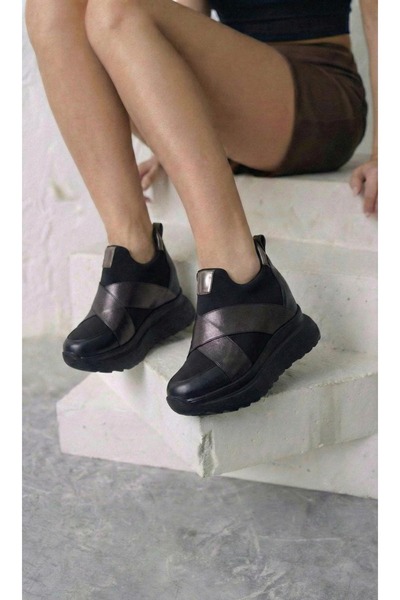 Modanizm Jinx Black Hidden Heel Sneakers
