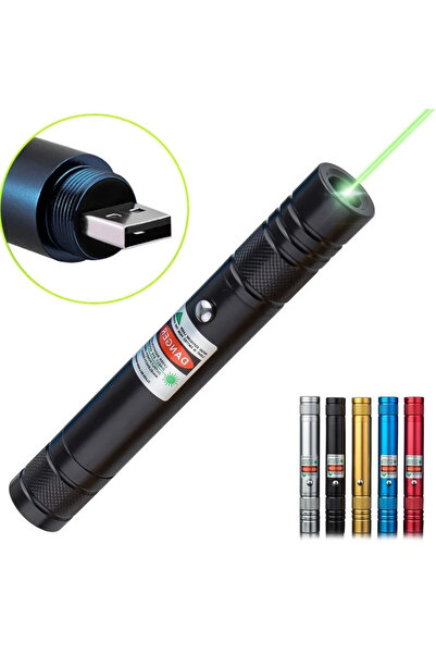 Epilons Fithome 100mw Desen Başlıklı Usb Şarjlı Yeşil Lazer Pointer ZENVİA-4567