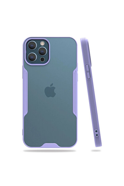 Najmaddin جراب آيفون 12 برو ماكس سيليكون بلاتينيوم - أرجواني