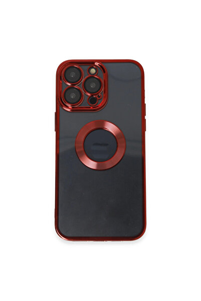 Najmaddin حافظة آيفون 14 برو ماكس بفتحة سيليكون - أحمر