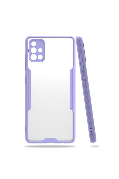 Najmaddin حافظة سامسونج جالاكسي A71 سيليكون بلاتينيوم - أرجواني