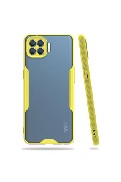 Najmaddin حافظة اوبو رينو 4 لايت سيليكون بلاتينيوم - أصفر