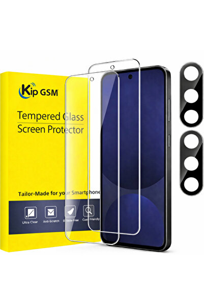 Kipgsm Samsung Galaxy A56 Uyumlu 9H Cam Ekran Koruyucu+Kamera Safir Lens Koru...