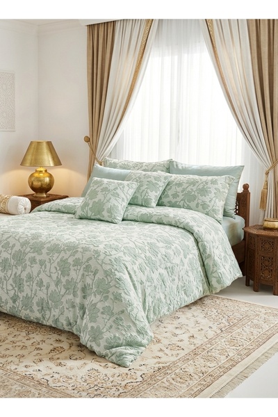 Master Home Textile Polyester Jacquard Comforter Sets, 9Pcs King Size, Fits 2...