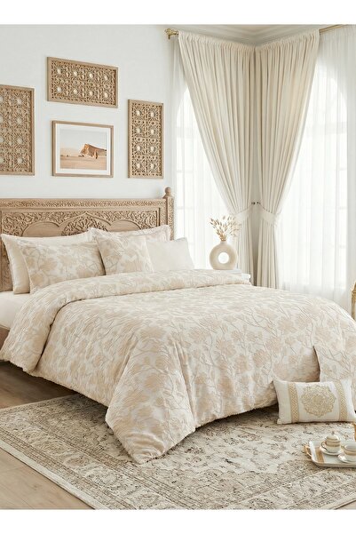 Master Home Textile Polyester Jacquard Comforter Sets, 9Pcs King Size, Fits 2...