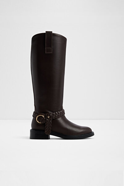 Aldo PHILIPPA - Kadın Kahverengi Hakiki Deri Blok Topuklu Fermuarlı Binici Çizme