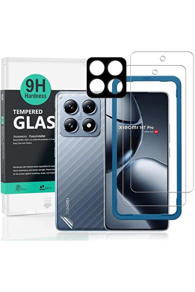 Kipgsm Mi 14T Pro Uyumlu 9H Cam Ekran Koruyucu+Kamera Safir Lens Koruyucu 2li...