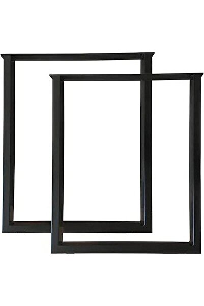 Telfence Metal Masa Ayağı Takımı 2’li – Siyah Elektrostatik Boyalı Çelik Masa...