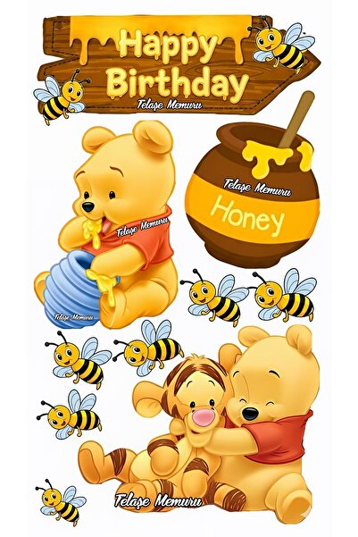 telaşe memuru Winnie The Pooh Yenilebilir Pasta Resmi ve Baskısı - Yenilebili...