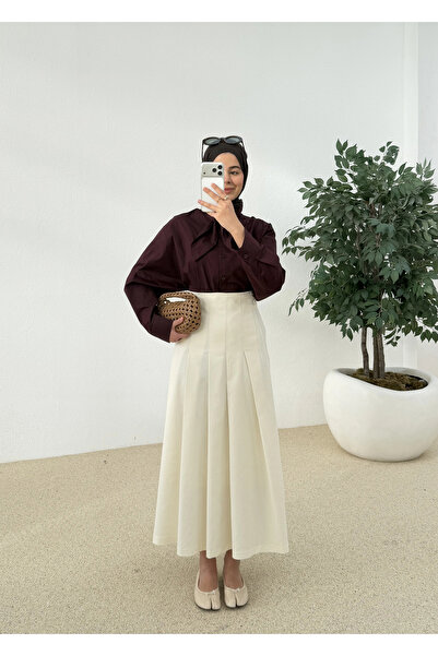 MODA AKSA 5407 FULAR YAKALI GÖMLEK MÜRDÜM