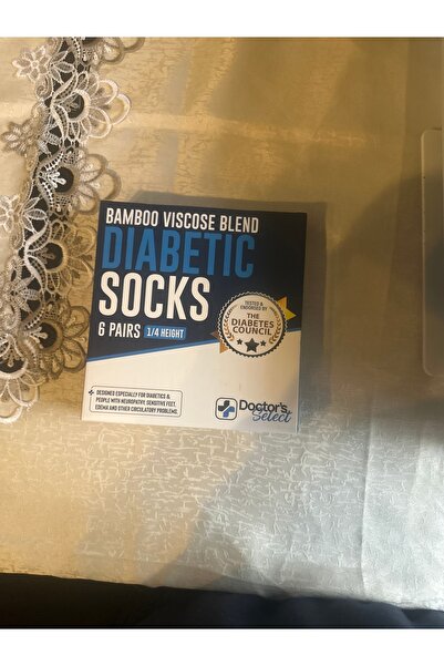 bamboe جوارب مرضى السكري من فسكوز الخيزران، 6 أزواج