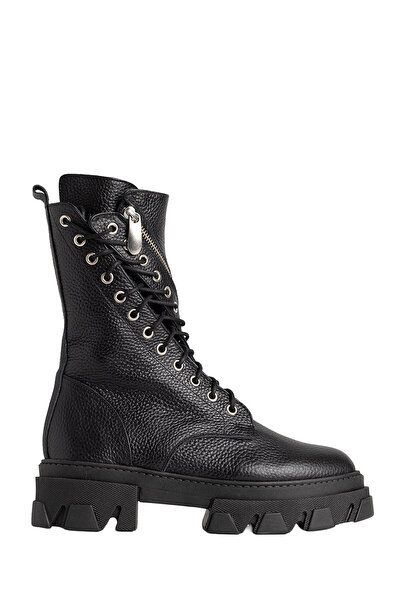 ToH Shoes Martha Black Leather Boots