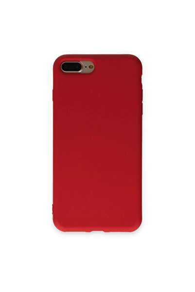 Najmaddin جراب آيفون 7 بلس نانو سيليكون مخملي من الداخل - أحمر