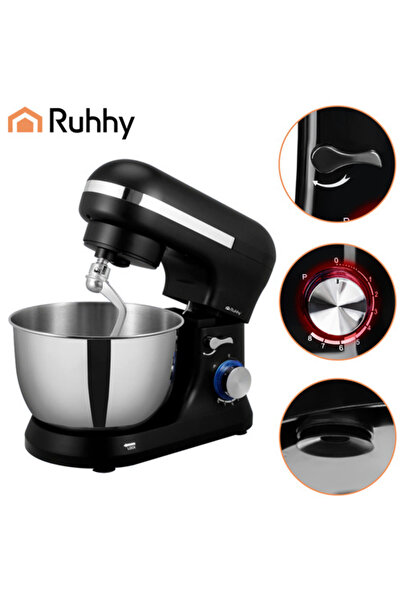 Ruhhy Планетарният кухненски робот Ruhhy, 1000 W, купа от неръждаема стомана ...