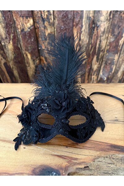 ARZUSONMEZ Özel Tasarım Renkli Aplikli Parti & Dekoratif Maske Vintage Mask