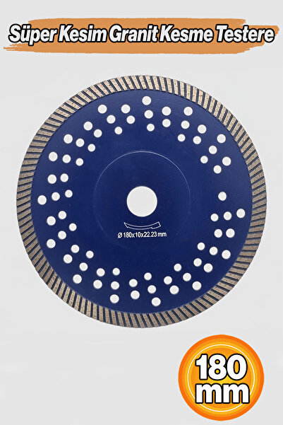 Badem10 Süper Kesim Granit Kesme Testere 180 mm Elmaslı Yüksek Seramik Mermer...