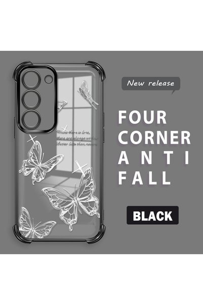 quırkshıeld Samsung Galaxy S23 Compatible Transparent Four-Corner Silicone Co...