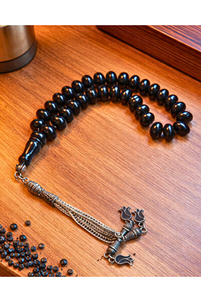 SUFİ TESBİH VE ESANS Bilek Boy Gürcü Oltu Taşı Tesbih – Tekerlek Kesim, Parla...