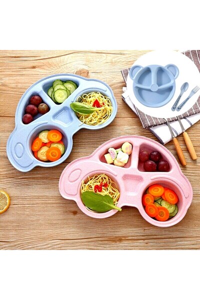 Fırsatkolik Car Shaped Cute Food Plate for Babies Children's Table D'Hôte (5067)