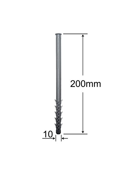 Gray Square 10x200 Winged Dowel - 50pcs/box