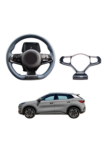 BYD Atto 3 Direksiyon Simidi Kaplaması - ABS Karbon Kaplama - Siyah