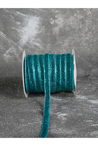 ARN Βελούδινη διακοσμητική κορδέλα 1 εκ. 3 μέτρα (Τυρκουάζ μπλε) - Κορδέλα με...