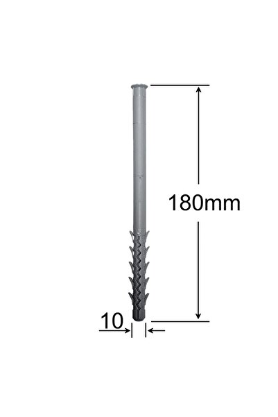 Gray Square 10x180 Winged Dowel - 50pcs/box