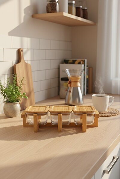 Bambum Lumora 7 Parça Standlı Kahvaltılık Takımı Seti