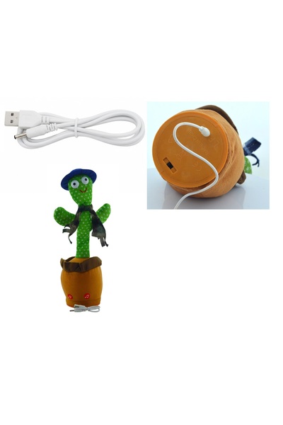 HitDukkan Konuşan Dans Eden Kaktüs Oyuncak Şarj Kablosu - Yedek USB Şarj Kabl...