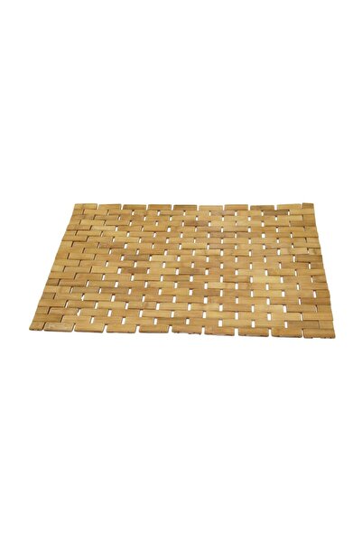 Fırsatkolik Rectangular - Bamboo Anti-Slip Bath Mat 42X62Cm (5067)