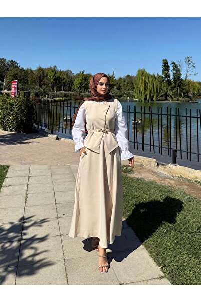 butik hira Asymmetrical Vest Skirt Suit