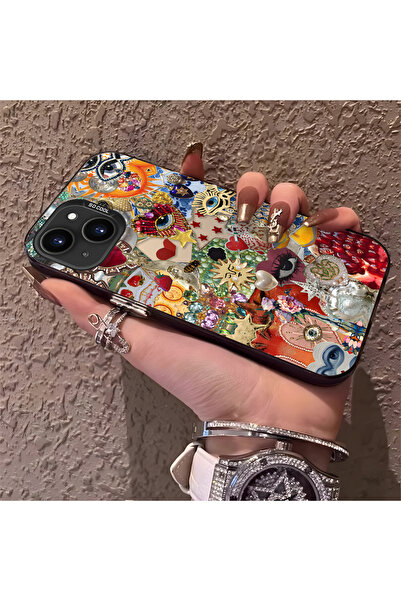 ARTISHELL iPhone 12 Pro Max Uyumlu Sanat Desenli Akrilik Arka Kapak Silikon Ç...