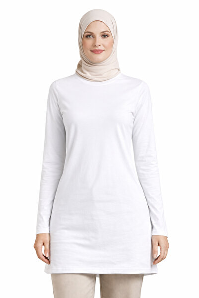 mim eşarp Pnr Collection Lycra Viscose Long Sleeve Tunic Women's Body