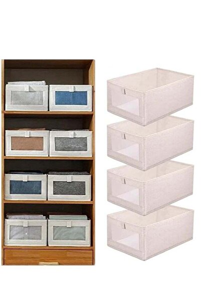 DOMEET 4 in 1 Wardrobe Clothes Organizer Foldable Visible Drawer Closet Organ...