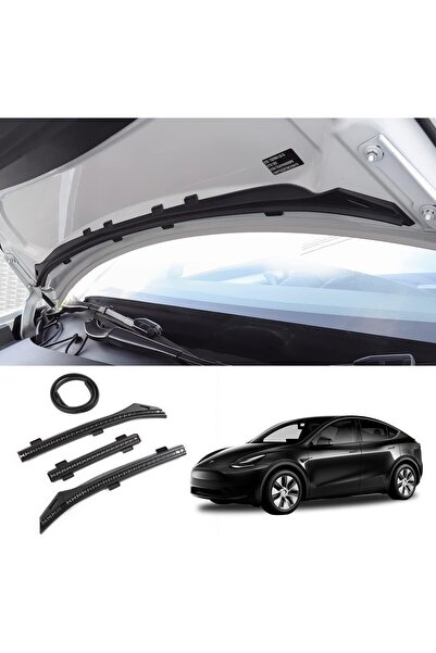 TESLA Model Y Kaput İçi Su Geçirmez Kaplama Seti - Mat Siyah - 3 Adet Set