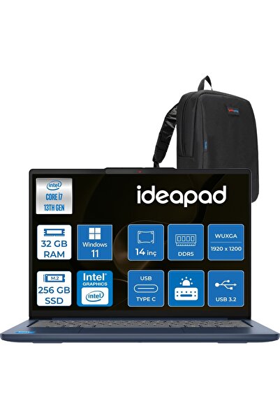 LENOVO Ideapad Slim 5 14IRH10 I7-13620H 32GB Ddr5 256GB SSD 14" Wuxga IPS WIN...