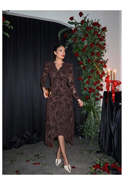 ESRAHELVACI Lined Front-Tie Midi Dress