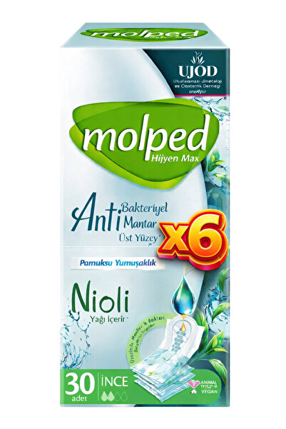 Molped Mantar İnce Günlük Ped Tekli SW 6 Paket 30 Adet